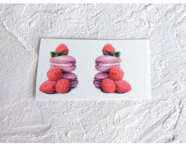 Термонаклейка "Макаруны" высота - 2,0 см (пара)