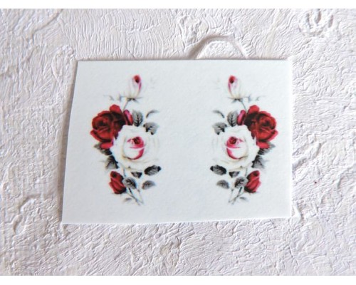 Термонаклейка "Розы" высота - 2,5 см (пара)