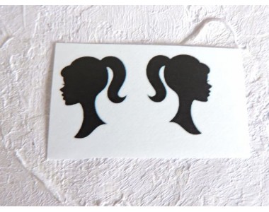 Термонаклейка "Ученица" высота - 2,0 см (пара)