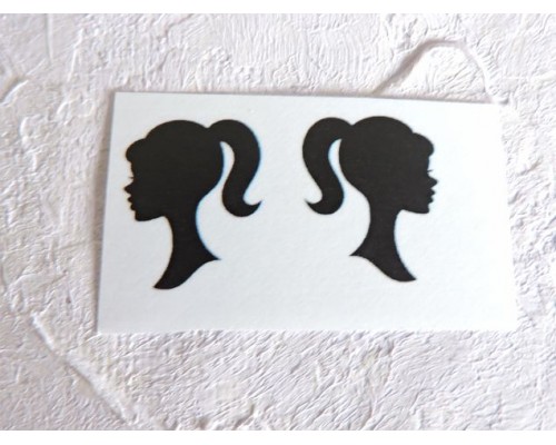 Термонаклейка "Ученица" высота - 2,0 см (пара)