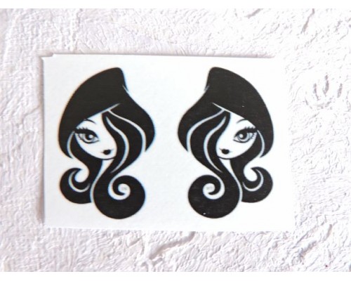 Термонаклейка "Девушка" высота - 2,5 см (пара)