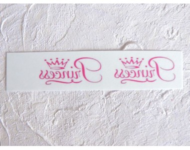 Термонаклейка "Принцесса-розовый" высота - 1,5 длина 3,0 см (пара)