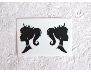 Термонаклейка "Ученица" высота - 2.5 см (пара)