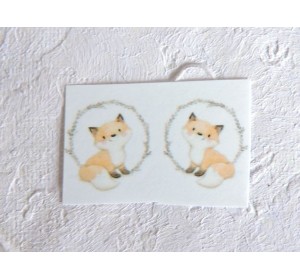 Термонаклейка "Лисичка" высота - 2.0 см (пара)