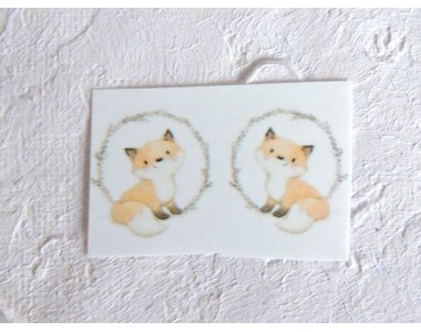 Термонаклейка "Лисичка" высота - 2.0 см (пара)