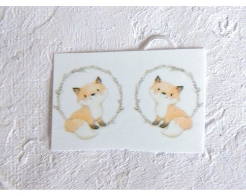 Термонаклейка "Лисичка" высота - 2.0 см (пара)