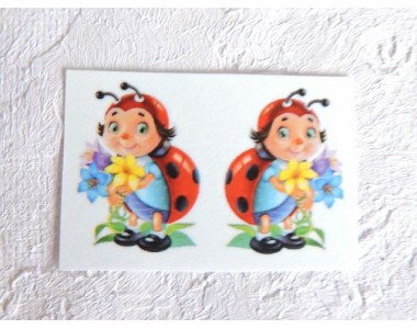 Термонаклейка "Божья коровка" высота - 2.5 см (пара)