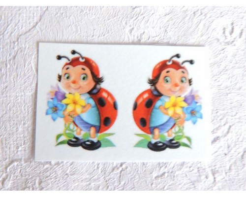 Термонаклейка "Божья коровка" высота - 2.5 см (пара)