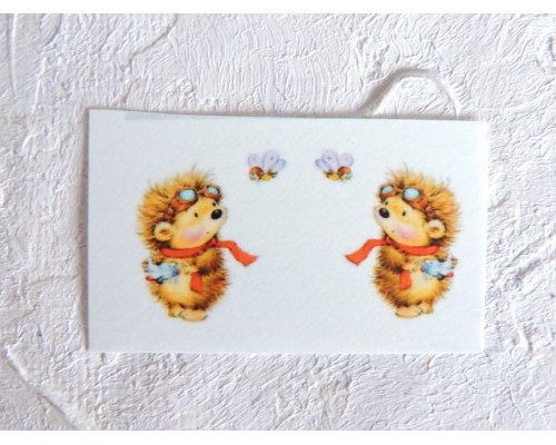 Термонаклейка "Ежик" высота - 2.0 см (пара)