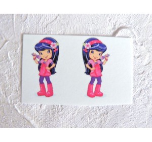 Термонаклейка "Девочка" высота - 2,5 см (пара)