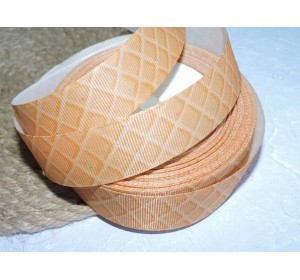 Репсовая лента 25 мм с рисунком "Рожок", - 1 м