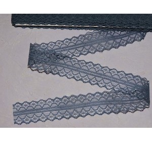 Кружево капрон 25мм серо-синий  цвет - 1м