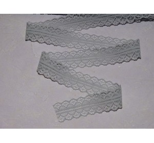 Кружево капрон 25мм серый цвет - 1м