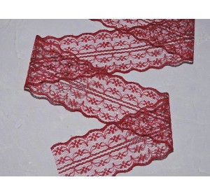 Кружево капрон 45 мм  бордовый цвет - 1м