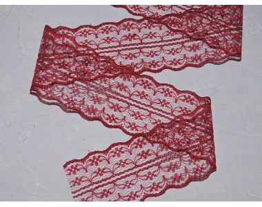 Кружево капрон 45 мм  бордовый цвет - 1м