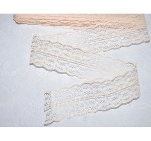 Кружево капрон 45 мм  телесный цвет - 1м