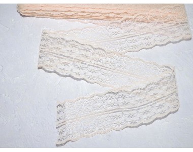 Кружево капрон 45 мм  телесный цвет - 1м