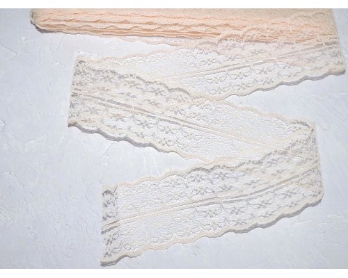 Кружево капрон 45 мм  телесный цвет - 1м