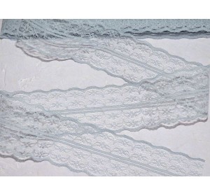 Кружево капрон 45 мм  серый цвет - 1м