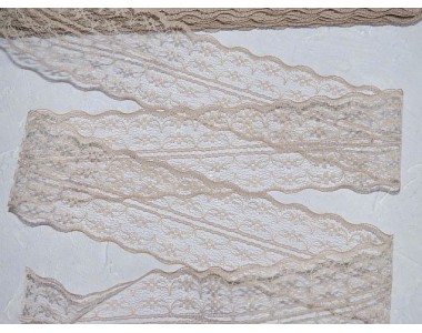 Кружево капрон 45 мм  темно-бежевый цвет - 1м