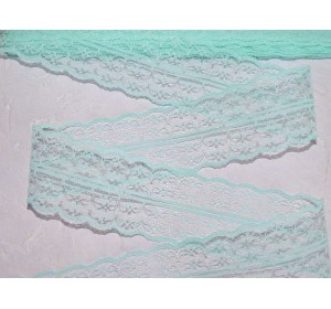Кружево капрон 45 мм  светло-бирюзовый  цвет - 1м