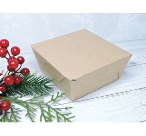 Коробка крафт 11,5(9,5)*11,5(9,5)*5 см - 1 шт.