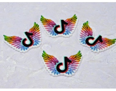 Кабошон-вырубка "TikTok" 3,7*2,7 см - 1 шт.