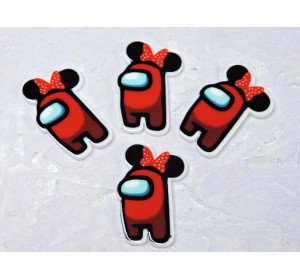 Кабошон-вырубка "Игра" 2,5*3,5 см - 1 шт.