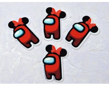 Кабошон-вырубка "Игра" 2,5*3,5 см - 1 шт.