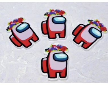 Кабошон-вырубка "Игра" 2,5*3,6 см - 1 шт.