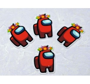 Кабошон-вырубка "Игра" 2,6*3,5 см - 1 шт.