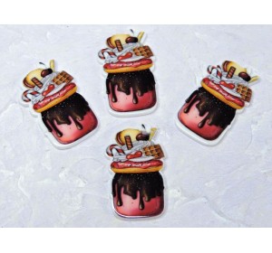 Кабошон-вырубка "Сладости" 2*3,5 см - 1 шт.