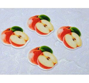 Кабошон-вырубка"Яблоко" 3,5*3 см - 1 шт.