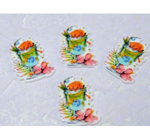 Кабошон-вырубка"Стаканчик" 2,5*3,5 см - 1 шт.