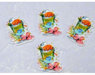 Кабошон-вырубка"Стаканчик" 2,5*3,5 см - 1 шт.