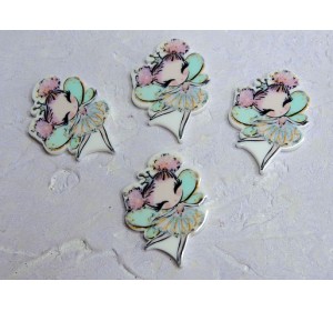 Кабошон-вырубка "Фея" 2,7*3 см  - 1 шт.