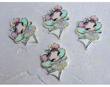 Кабошон-вырубка "Фея" 2,7*3 см  - 1 шт.