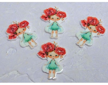 Кабошон-вырубка "Фея" 2,7*3,7 см - 1 шт.