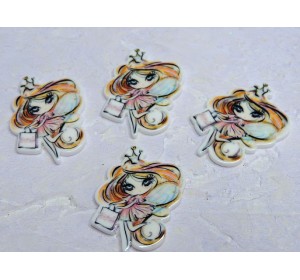 Кабошон-вырубка "Фея" 3,2*3,7 см - 1 шт.