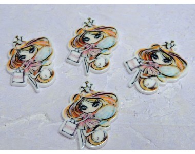 Кабошон-вырубка "Фея" 3,2*3,7 см - 1 шт.