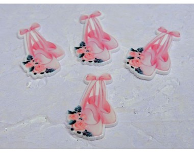 Кабошон-вырубка "Пуанты" 2,5*3,6 см - 1 шт.