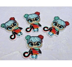 Кабошон-вырубка"Совенок TikTok "2,8*3,6 см - 1 шт.