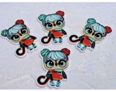 Кабошон-вырубка"Совенок TikTok "2,8*3,6 см - 1 шт.