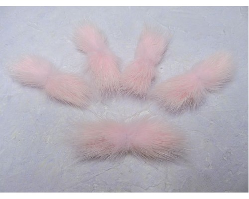 Меховая полоска 3*7 см, цв. светло-розовый - 1 шт.