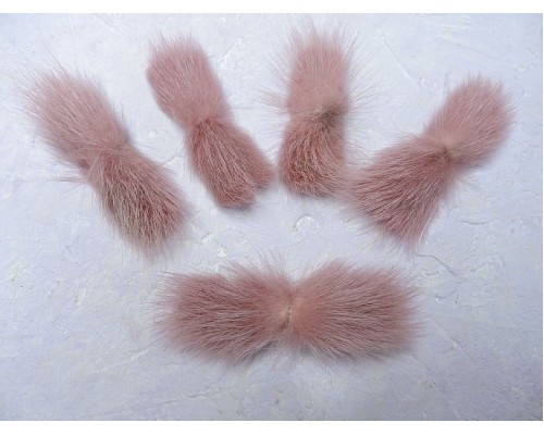 Меховая полоска 3*7 см, цв. пенка - 1 шт.