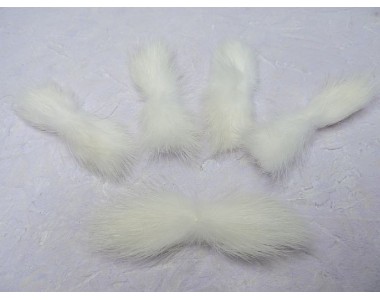 Меховая полоска 3*7 см, цв. белый - 1 шт.