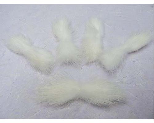Меховая полоска 3*7 см, цв. белый - 1 шт.