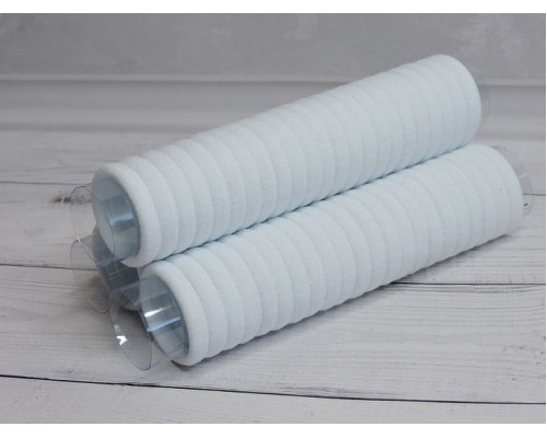 Бесшовные резинки для волос 3 см, цв. белый в тубе 22 шт