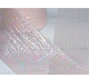 Лента перламутровая 5,5 см, цв. нежно-розовый - 1 м.