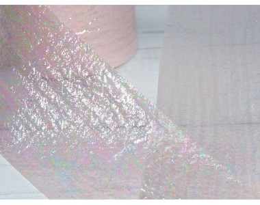 Лента перламутровая 5,5 см, цв. нежно-розовый - 1 м.